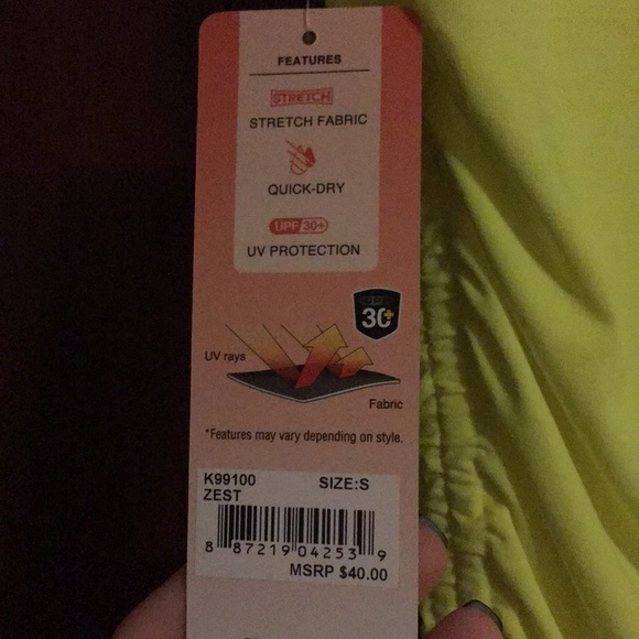 NWT neon yellow workout top - Picture 5 of 5